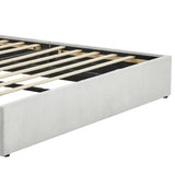 King Size Wing‑Back Upholstered Bed Frame | OROA