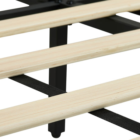 King Size Wing‑Back Upholstered Bed Frame | OROA