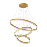 Modern 3 Rings Gold Pendant Light | OROA