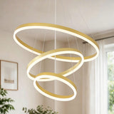 Modern 3 Rings Gold Pendant Light | OROA
