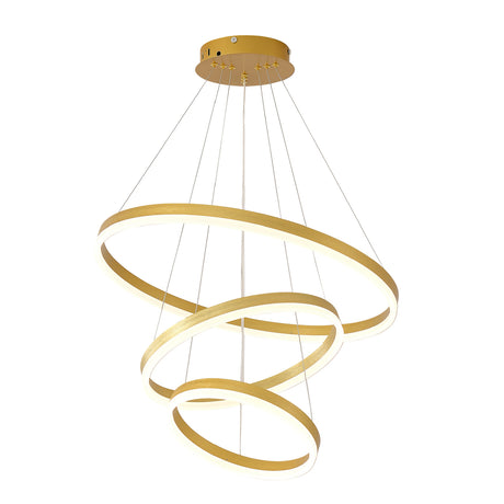 Modern 3 Rings Gold Pendant Light | OROA