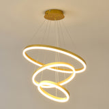 Modern 3 Rings Gold Pendant Light | OROA