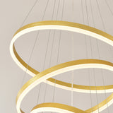 Modern 3 Rings Gold Pendant Light | OROA