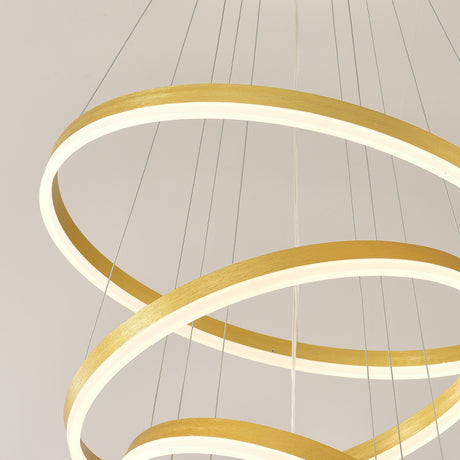Modern 3 Rings Gold Pendant Light | OROA