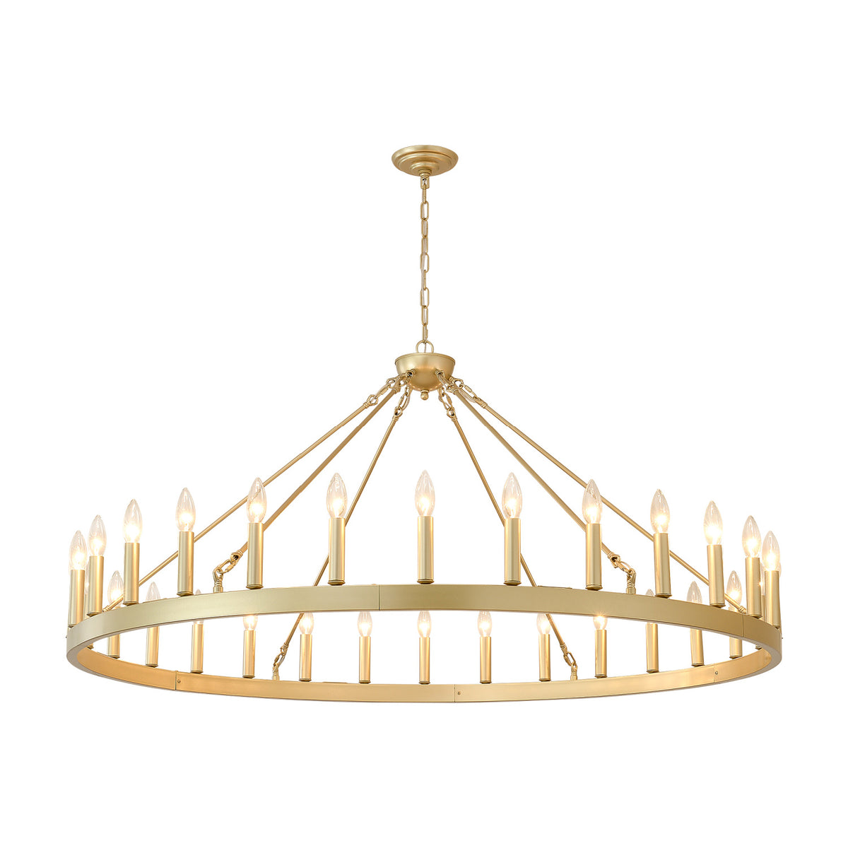 Modern European furniture - Gold Wagon Wheel Chandelier - www.oroa.com