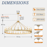 Modern European furniture - Gold Wagon Wheel Chandelier - www.oroa.com