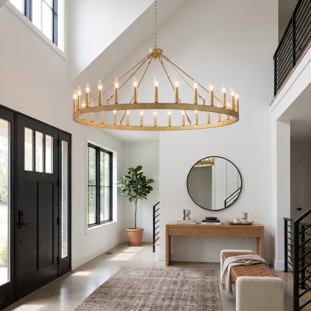 Modern European furniture - Gold Wagon Wheel Chandelier - www.oroa.com