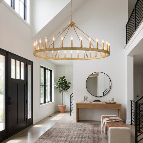 Modern European furniture - Gold Wagon Wheel Chandelier - www.oroa.com
