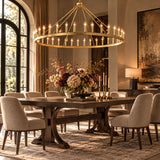 36-Light Gold Wheel Chandelier | OROA