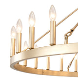 36-Light Gold Wheel Chandelier | OROA
