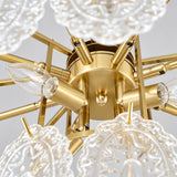 9-Light Glass Tiered Chandelier | OROA
