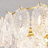 9-Light Glass Tiered Chandelier | OROA
