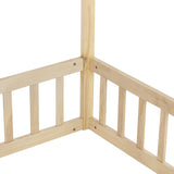 Double Twin House-Shaped Floor Bed | OROA Kids