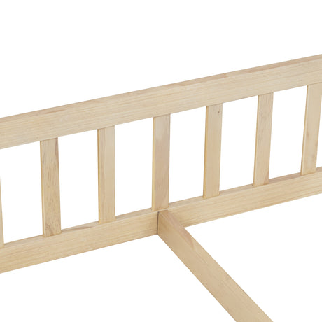 Double Twin House-Shaped Floor Bed | OROA Kids
