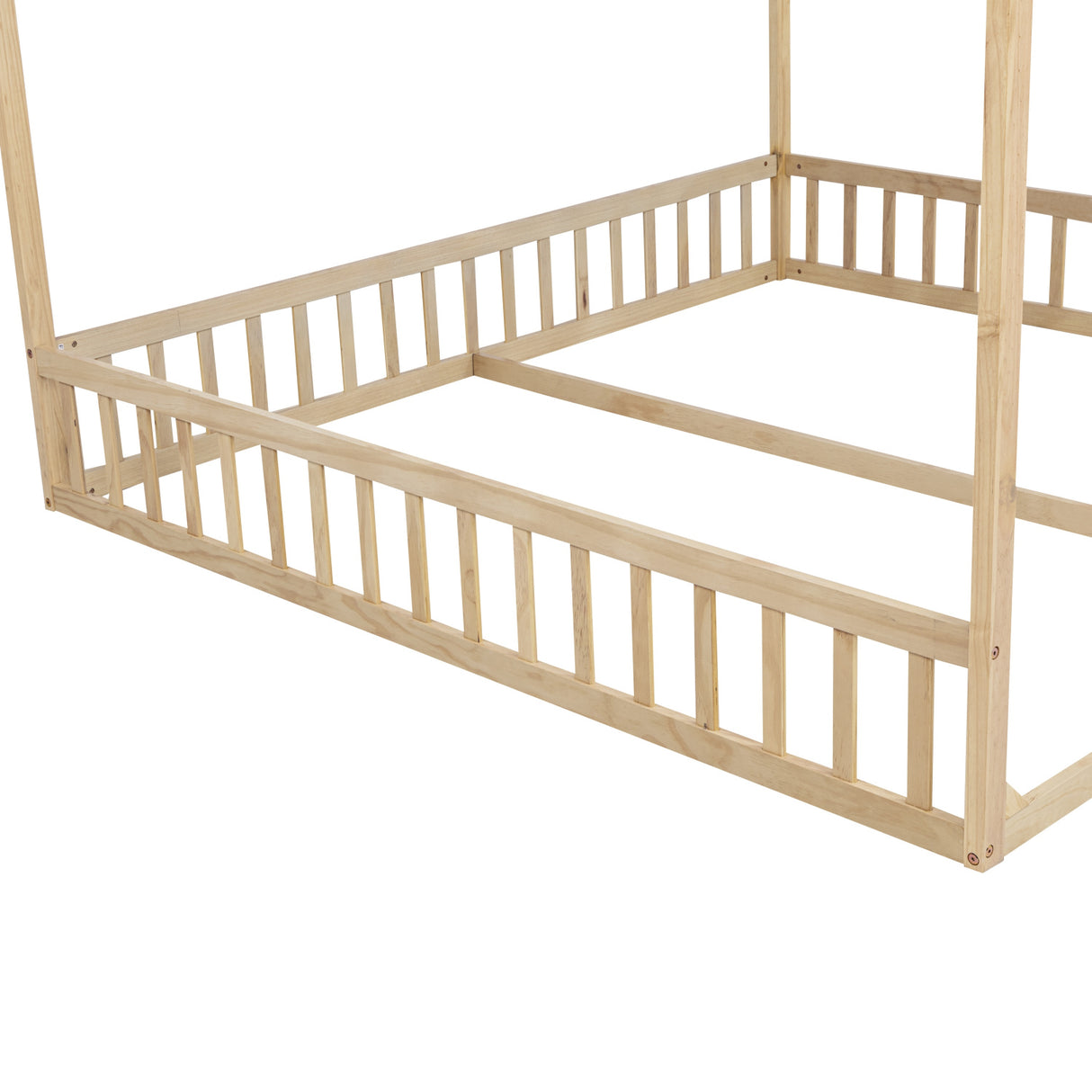 Double Twin House-Shaped Floor Bed | OROA Kids