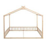 Double Twin House-Shaped Floor Bed | OROA Kids