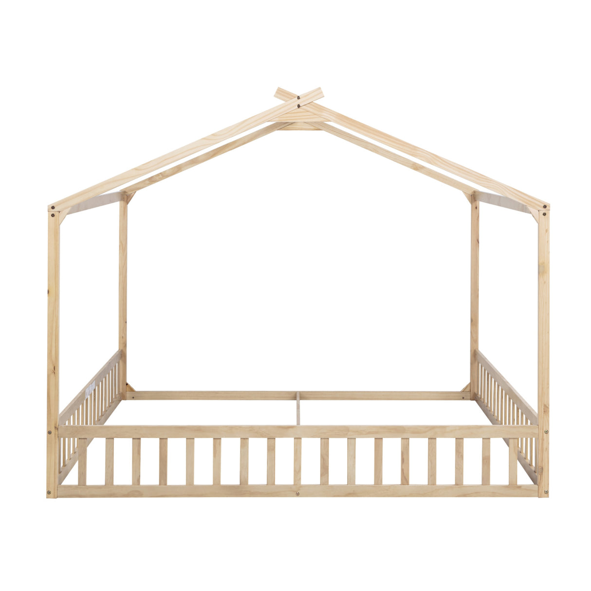 Double Twin House-Shaped Floor Bed | OROA Kids