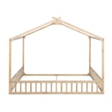 Double Twin House-Shaped Floor Bed | OROA Kids