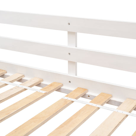 White Twin House Bunk Bed | OROA Kids