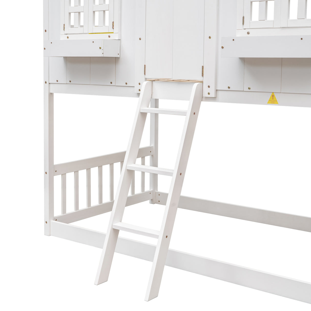 White Twin House Bunk Bed | OROA Kids