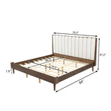 Upholstered Headboard Wooden King Bed | OROA| OROA
