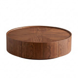 Walnut Round Coffee Table | OROA