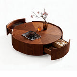 Walnut Round Coffee Table | OROA