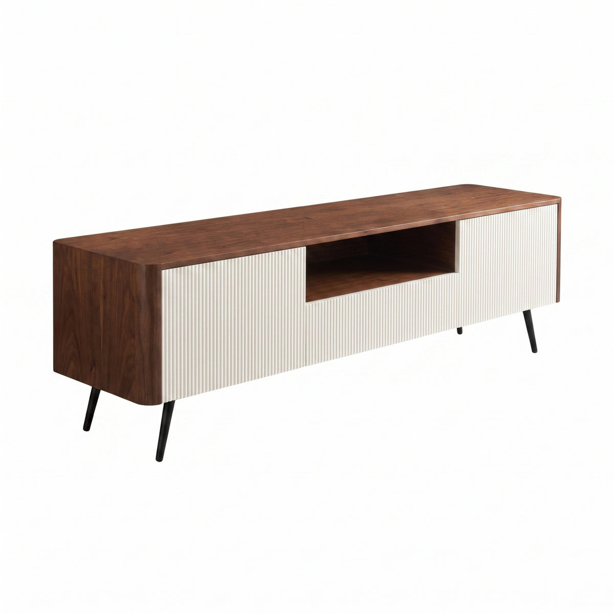 Off-white Walnut Wooden TV stand | OROA
