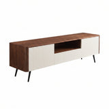 Off-white Walnut Wooden TV stand | OROA