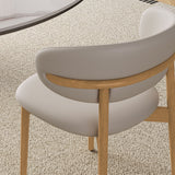 Natural Walnut Wooden Dining Chairs (2) | OROA