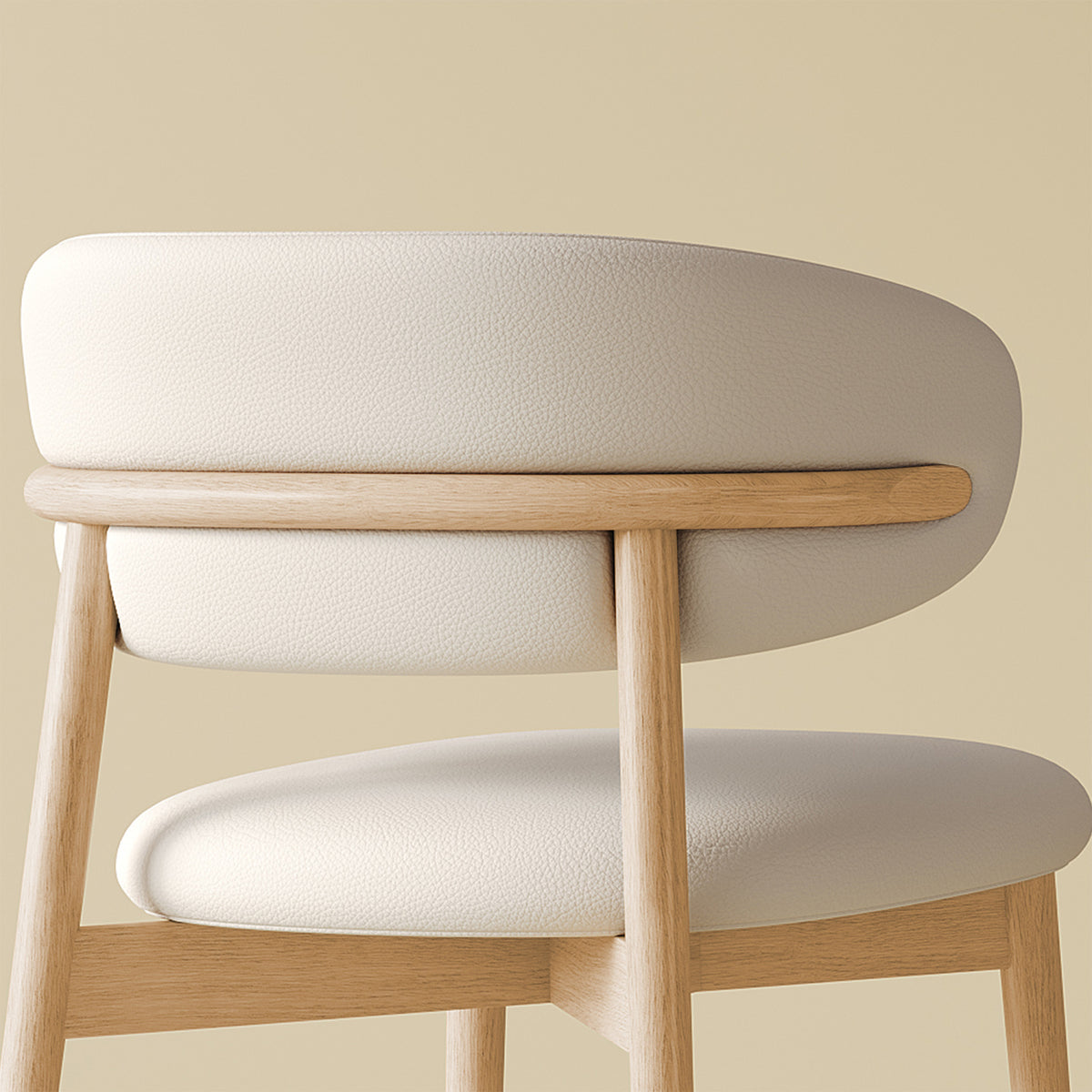 Natural Walnut Wooden Dining Chairs (2) | OROA