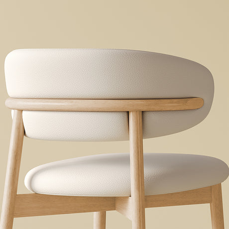 Natural Walnut Wooden Dining Chairs (2) | OROA