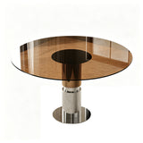 Round Glass Dining Table Set with 4 Chairs | OROA