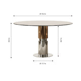 Round Glass Dining Table Set with 4 Chairs | OROA