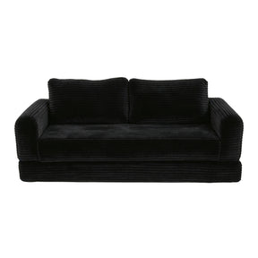 Modern European furniture - Black Corduroy Convertible Futon Sofa Bed - www.oroa.com