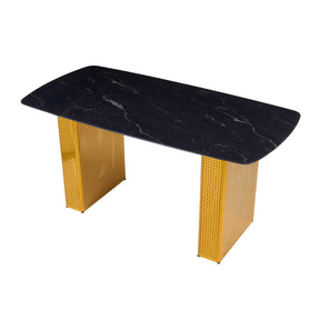 Modern European furniture - Rectangular Tempered Glass Dining Table - www.oroa.com