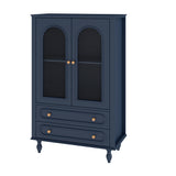 Blue Wooden Display Cabinet | OROA