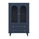 Blue Wooden Display Cabinet | OROA