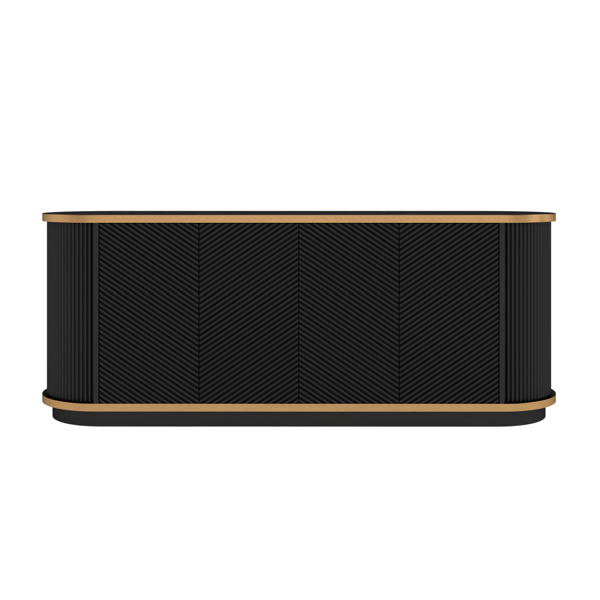 Modern Black Fluted Sideboard Cabinet | OROA