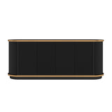 Modern Black Fluted Sideboard Cabinet | OROA
