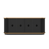 Modern Black Fluted Sideboard Cabinet | OROA