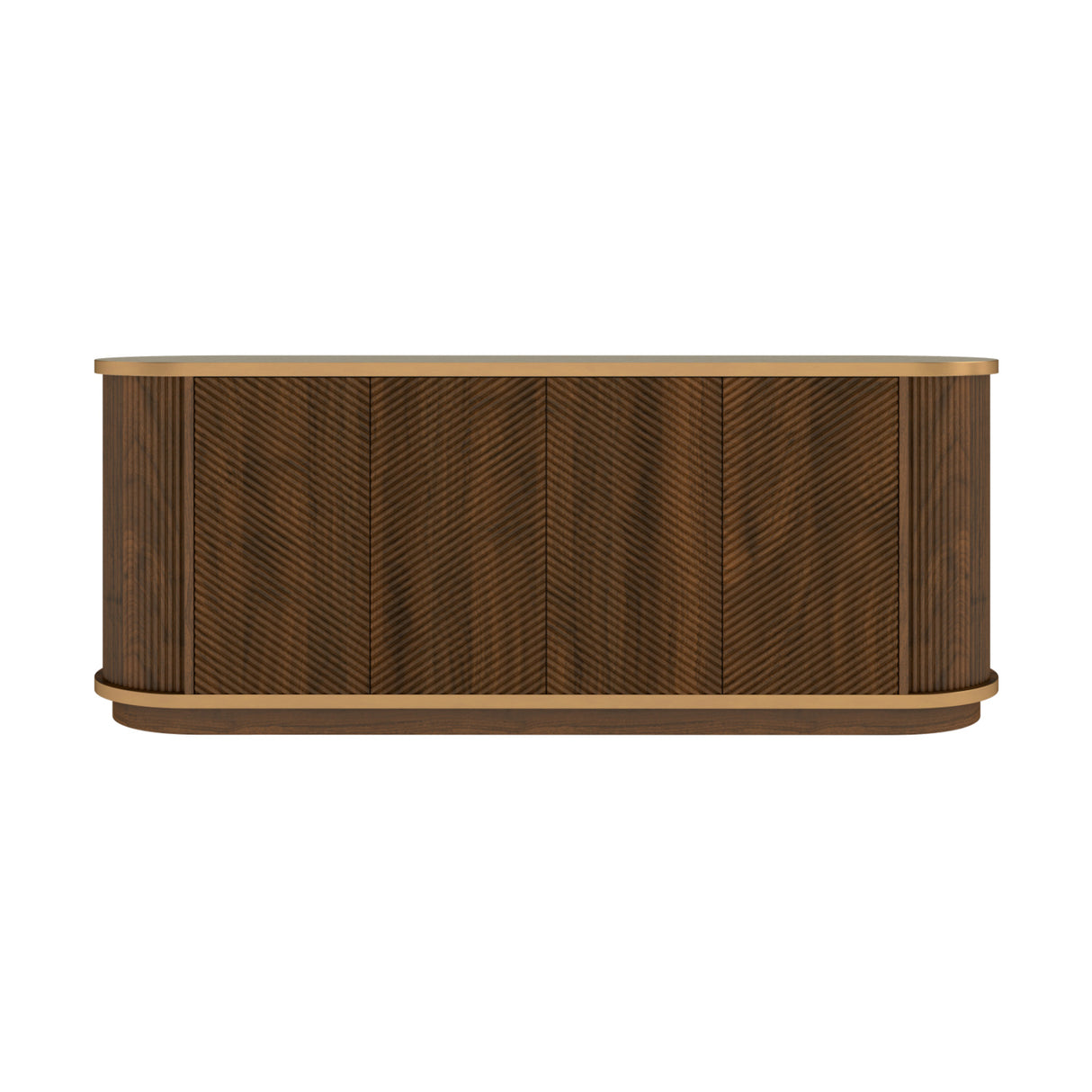 4-Door Walnut Fluted Sideboard | OROA
