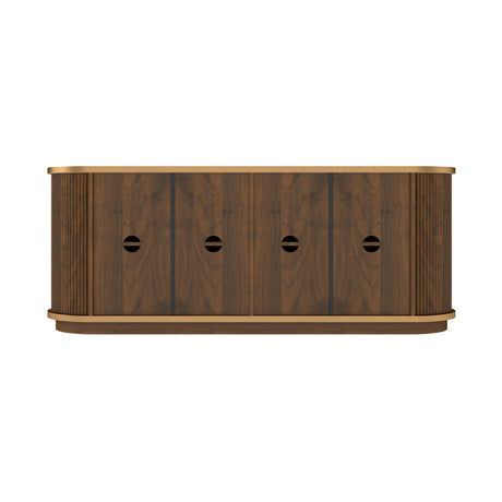 4-Door Walnut Fluted Sideboard | OROA