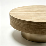 31.88" Round Travertine Coffee Table | OROA