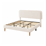 Plush Upholstered Platform King Bed | OROA