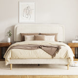 Plush Upholstered Platform King Bed | OROA