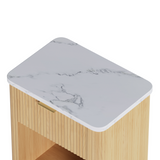 Natural Wood Finish Nightstand | OROA