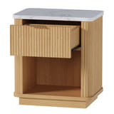 Natural Wood Finish Nightstand | OROA