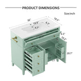 Wood Freestanding Bathroom Vanity Unit | OROA