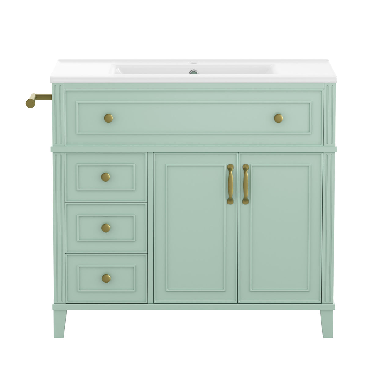 Wood Freestanding Bathroom Vanity Unit | OROA